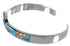 Mother of Pearl Multicolor Inlay Sterling Silver Cuff Bracelet NS40448